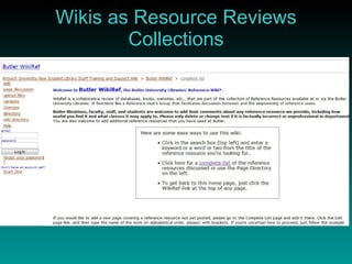 Wikis as Resource Reviews Collections 