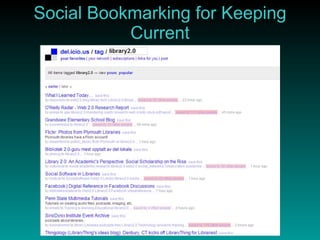 Social Bookmarking for Keeping Current 