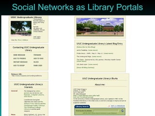 Social Networks as Library Portals 