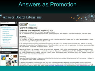 Answers as Promotion 