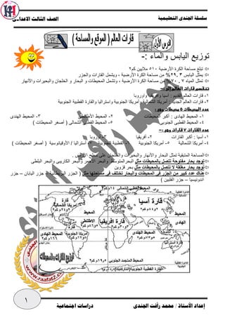 ١
‫ﺍﻟﺘﻌﻠﻴﻤﻴﺔ‬ ‫ﺍﳉﻨﺪﻯ‬ ‫ﺳﻠﺴﻠﺔ‬‫ﺍﻻﻋﺪﺍﺩﻯ‬ ‫ﺍﻟﺜﺎﻟﺚ‬ ‫ﺍﻟﺼﻒ‬
‫ﺍﻷﺳﺘﺎﺫ‬ ‫ﺇﻋﺪﺍﺩ‬/‫ﺍﺟﺘﻤﺎﻋﻴﺔ‬ ‫ﺩﺭﺍﺳﺎﺕ‬ ‫ﺍﳉﻨﺪﻯ‬ ‫ﺭﺃﻓﺖ‬ ‫ﳏﻤﺪ‬
‫واﻟﻣﺎء‬ ...