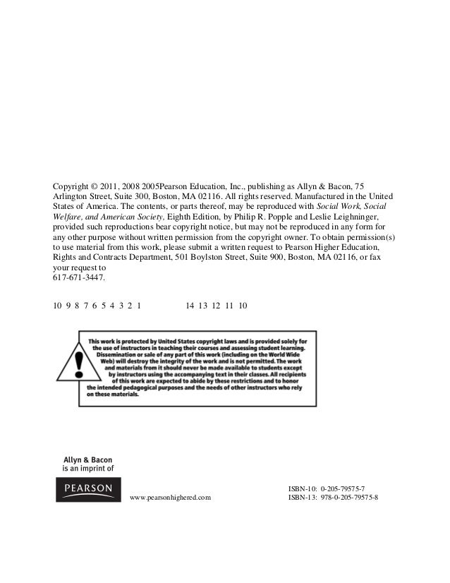 Social Work Social Welfare and American Society 8th Edition Popple Te…