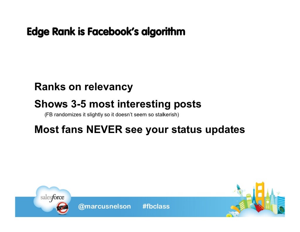 Edge Rank is Facebook’s algorithm