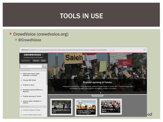 CrowdVoice (crowdvoice.org) @CrowdVoice TOOLS IN USE #social4good 