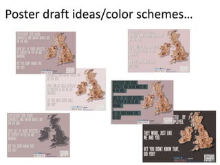 Poster draft ideas/color schemes…
 