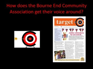 How does the Bourne End Community
 Association get their voice around?
 