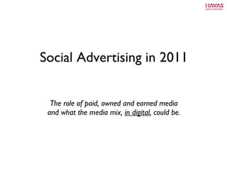 Social Advertising in 2011 ,[object Object]
