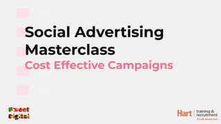 Social Advertising
Masterclass
Cost Effective Campaigns
 
