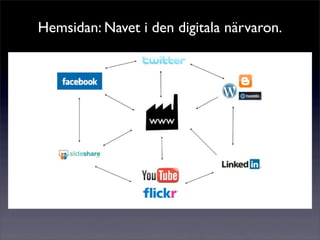 Hemsidan: Navet i den digitala närvaron.
 