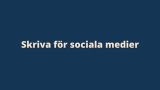 Sociala Medier 2016 - Trender, nya beteenden och case