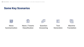 Some Key Scenarios
SOCIAL ANALYTICS FOR CRYPTO: MYTHS, REALITIES, GPT-3 AND SOME ASTONISHING DATA SCIENCE
News
Summarization
News / Tweets
Classification
Question
Answering
Text
Generation
Machine
Translation
 