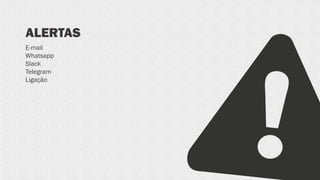 ALERTAS
E-mail
Whatsapp
Slack
Telegram
Ligação
 