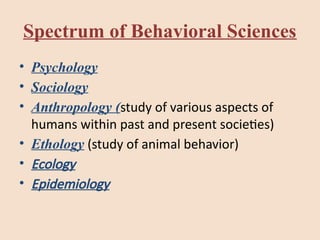 Comprehensive Introduction to Social and Behavioral Sciences and Their ...