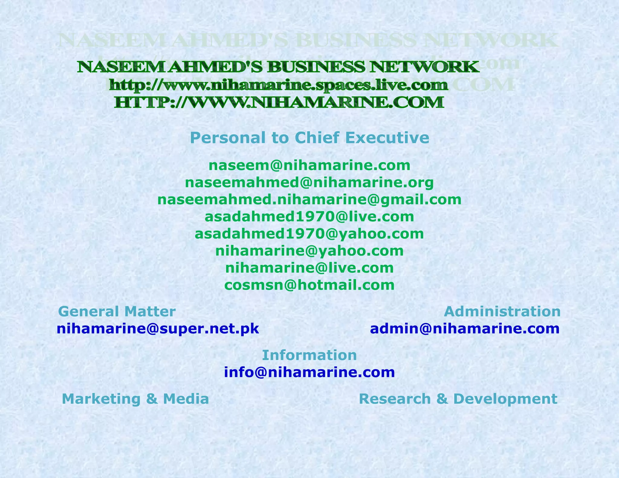 Social And Business Network Of Mr. Naseem | PDF