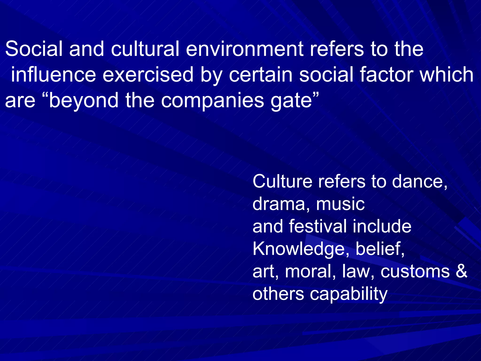 Social And Cultural Environment.Ppt 1 | PPT