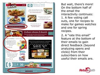 In this example from Force Factor, they not only include pictures of fans on Facebook to encourage a sense of community, they also include social media chatter within the email.