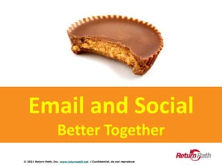 Email and Social Better Together © 2011 Return Path, Inc. www.returnpath.net  | Confidential, do not reproduce 