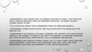 Social and environmental effect of large hydro power | PPTX