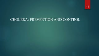 CHOLERA: PREVENTION AND CONTROL
11
 