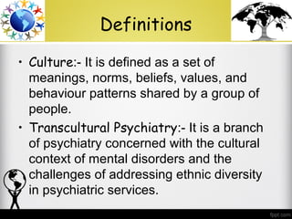 Social and Transcultural Psychiatry | PPT