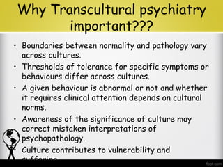 Social and Transcultural Psychiatry | PPT