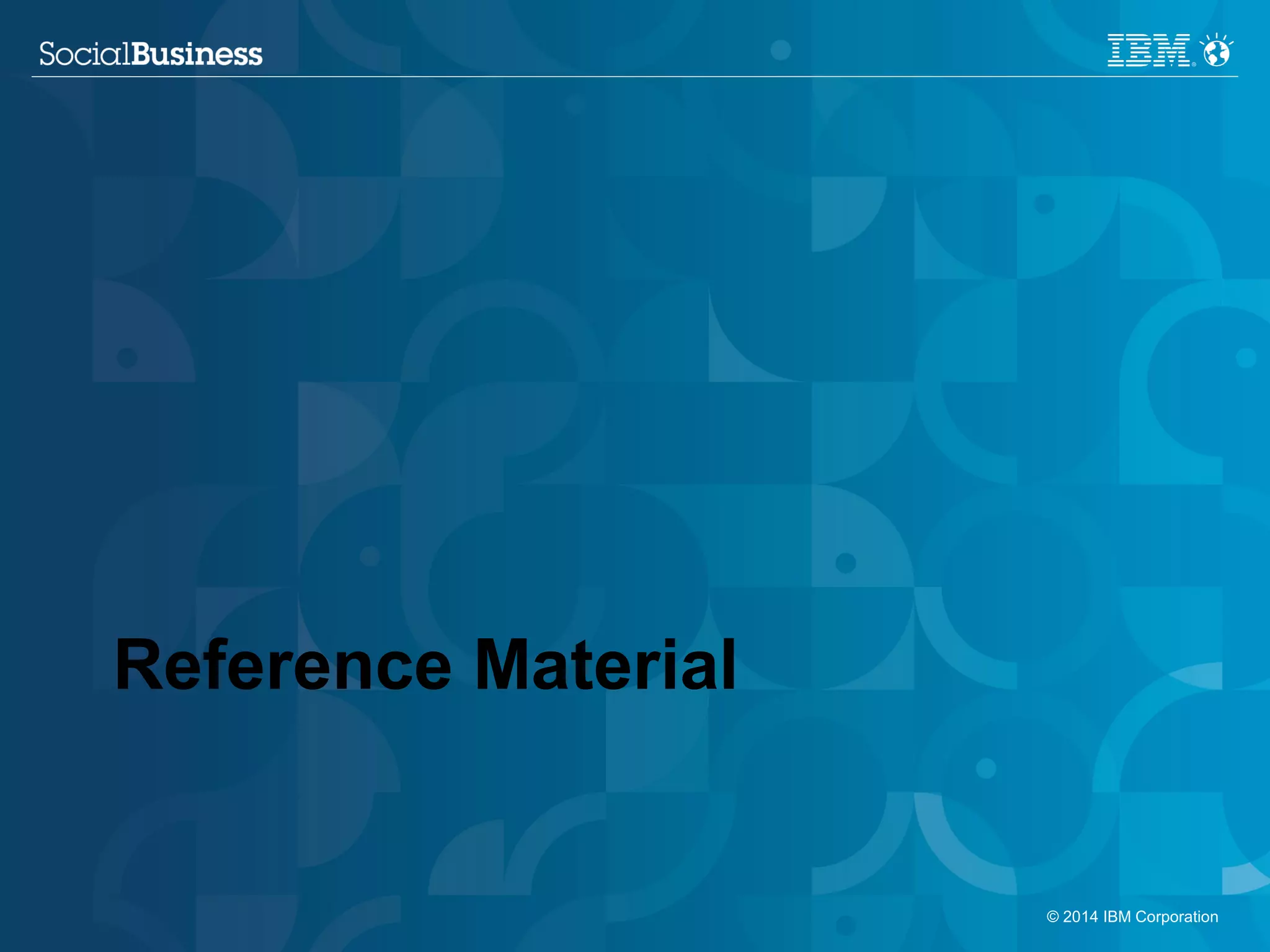 Some Definitions 
• Business Initiatives are what the business/organization strategically wants to focus on 
• Social Business Patterns and Use Cases can be applied to different customers and 
industries given similar business needs 
– Higher Level Use Cases are broadly applicable across different organizations 
– lower level Use Cases include details about actors/personas, interactions, relationships, 
and specific enabler usage. 
– Can either be composed of multiple business capabilities or be a unique case of a specific 
business capability 
• Business capabilities are those things the business needs to be able to do 
– They must be clear to an end-user as something they can and would do -- clearly achieve 
something of value 
– The social business capabilities are a set of defined business capabilities that are 
enabled by one or more social business enablers 
• Enablers are the technology building blocks used to build or enable the capabilities 
– Software packages, integrated solutions, specific components or product features 
– Enablers come from various software components in IBM’s Social Business Platform 
architecture 
Each of the above can be at various levels of focus. The business architecture for Social Business was defined to provide a 
framework within which to discuss and explore the use of social business enablers within a business or business area. Also 
to enable us to link the products or services supporting the enablers to the business need. 
© 2014 49 IBM Corporation 
 