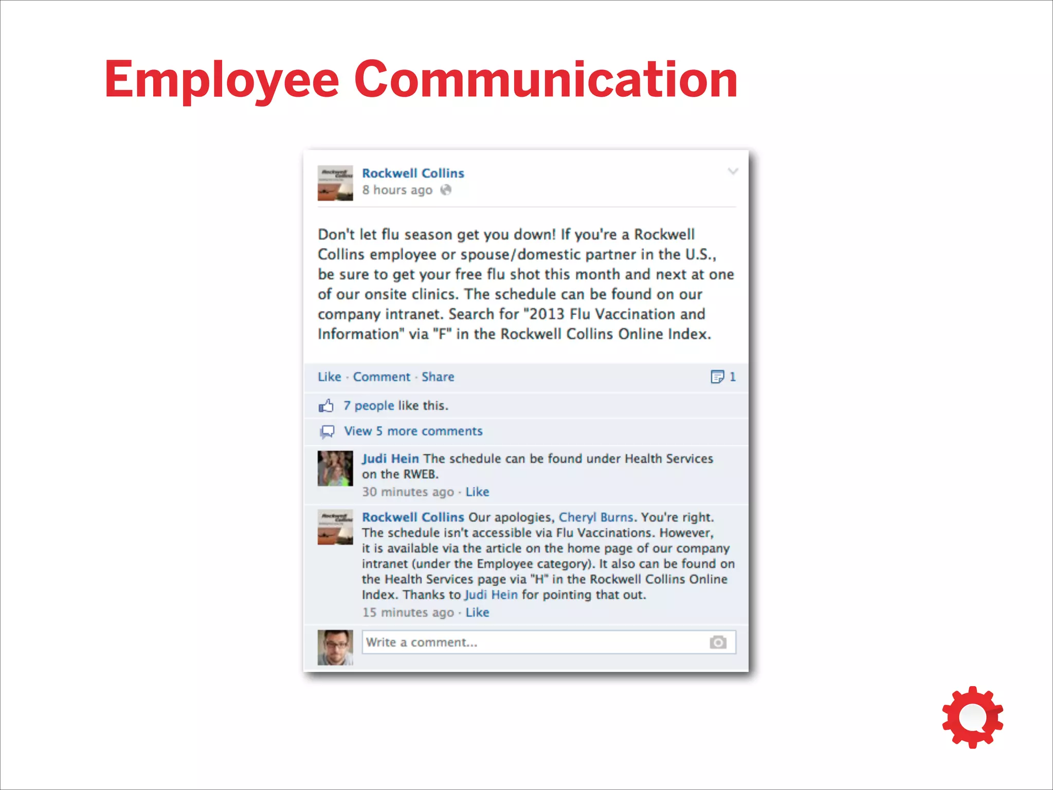 WHO? Within our Marketing team we have the eMarketing team, of which I am a member of,
along with 8 other individuals. I single-handedly have responsibilities for managing our social
media presence.
WHERE? The entire Marketing team is in our HQ building, with the exception of our 4 showroom
managers who are in other areas of the country.
WHEN? I am actively looking for shareable content within the 7-5 work week, with the exception
of Pinterest. I usually dedicate an hour here and an hour there to pinning new content on the
weekends. I will immediately respond to comments or @ mentions, however. That I certainly
don't confine to the typical work week hours. There simply isn't enough time to do all of this
during the work week, especially if, like me, you are responsible for other Marketing initiatives
outside of social media.
WHAT DO YOU LOVE MOST & WHAT’S YOUR BIGGEST OBSTACLE Love most: sharing
great comments/success stories that our fans post with the relevant/appropriate member of
the HON team. Biggest obstacle: while social media has made tremendous strides in proving
itself as a relevant business practice, I still have to work extra hard to prove that my role is a
viable, ROI-driven Marketing form. "How does this increase sales?” is a common question that I
get that is still difficult to answer concretely.
Liz Schulte, eMarketing Specialist
 