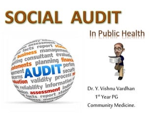 Dr. Y. Vishnu Vardhan
1st Year PG
CommunityMedicine.
 