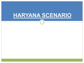 HARYANA SCENARIO 
 