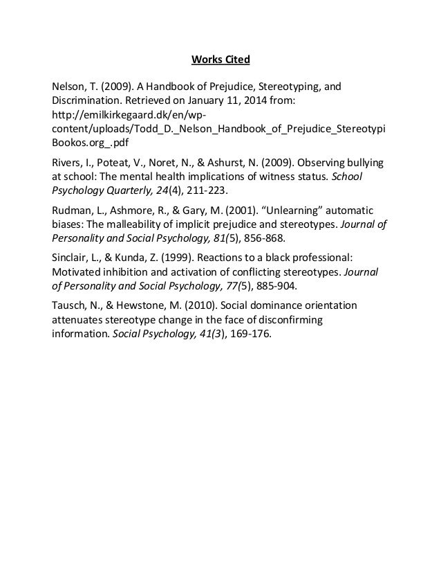Persuasive Essay Samples For High School Prejudice Discrimination And Stereotyping Essay On Science In Daily Life Essay also Example Thesis Statements For Essays Essay Stereotypes Prejudice Mistyhamel Example Of Thesis Statement For Argumentative Essay