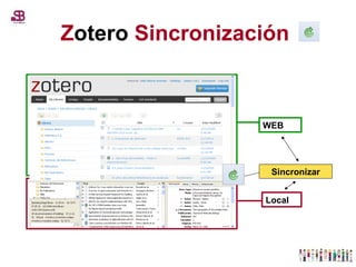 Z otero   Sincronización   WEB Local Sincronizar 