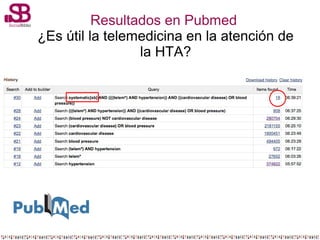 Resultados en Pubmed
¿Es útil la telemedicina en la atención de
la HTA?

 