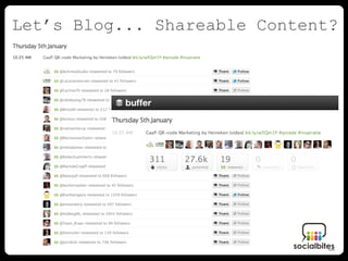 Let’s Blog... Shareable Content?
 