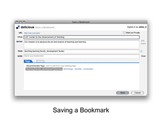 Saving a Bookmark 