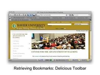 Retrieving Bookmarks: Delicious Toolbar 