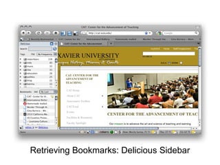 Retrieving Bookmarks: Delicious Sidebar 