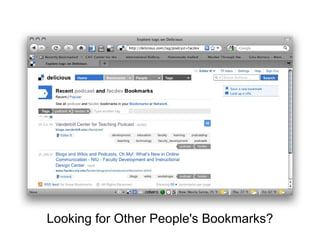 Looking for Other People's Bookmarks? 