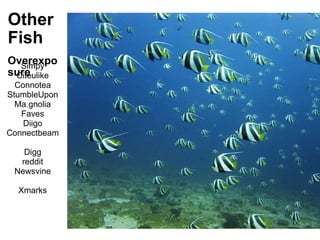 Other  Fish Overexposure Simpy Citeulike Connotea StumbleUpon Ma.gnolia Faves Diigo Connectbeam Digg reddit Newsvine Xmarks 