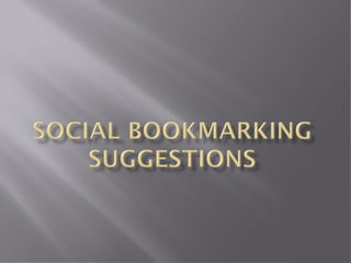 Social bookmarking suggestions