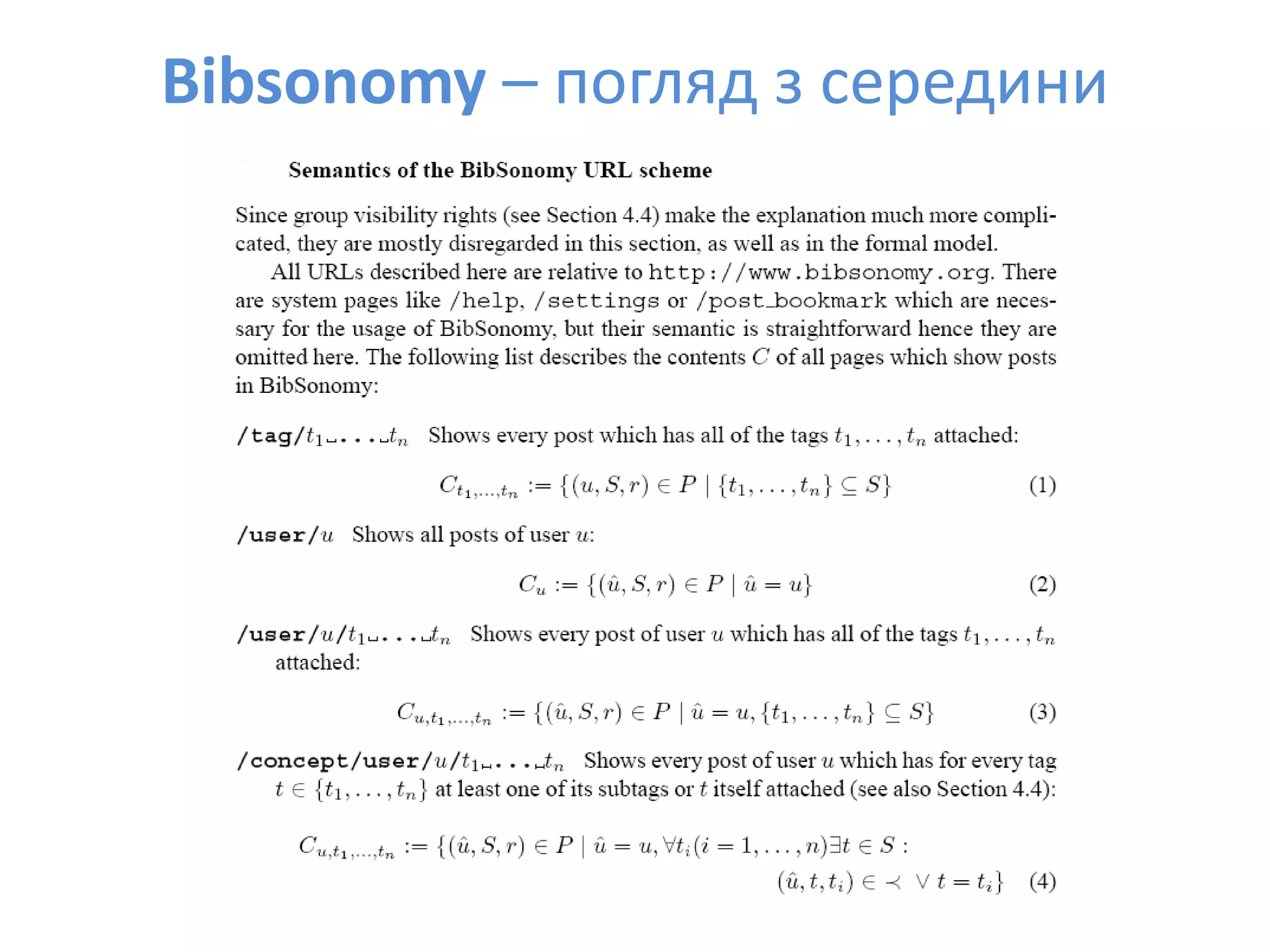 Social Bookmarks, Folksonomies–Complex Networks