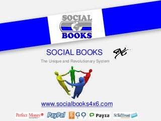 SOCIAL BOOKS
The Unique and Revolutionary System
www.socialbooks4x6.com
 