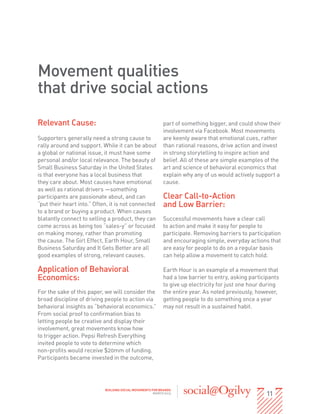 Movement qualities
that drive social actions
Relevant Cause:                                             part of something...