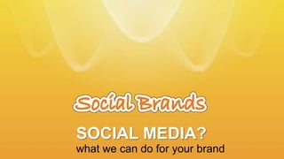 social media? what we can do for your brand 