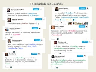 Feedback de los usuarios
 