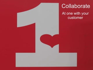 Collaborate
At one with your
    customer
 