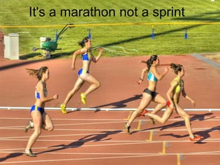 It's a marathon not a sprint
 