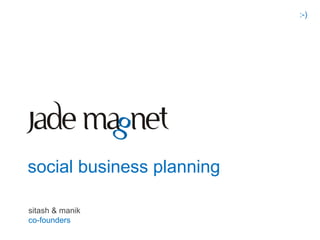 :-)




social business planning

sitash & manik
co-founders
 