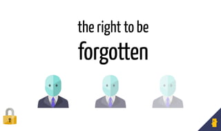 the right to be
forgotten
 