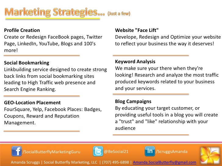 Social butterfly marketing overview