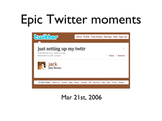 Epic Twitter moments
Mar 21st, 2006
 